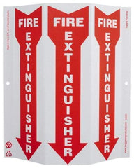 NMC - Fire Extinguisher, Rigid Plastic Fire Sign - 9" Wide x 12" High - Benchmark Tooling