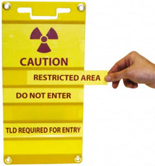 NMC - 16-1/2" Long x 8" Wide, Rigid Plastic Safety Sign - Rectangle, 0.01" Thick, Use for Hazardous Materials - Benchmark Tooling