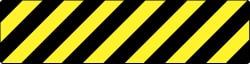 NMC - Blank, Anti-Skid Pressure-Sensitive Vinyl Floor Sign - Rectangle, Black on Yellow, Adhesive Backed, For Exit, Entrance & Directional - Benchmark Tooling
