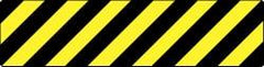 NMC - Blank, Anti-Skid Pressure-Sensitive Vinyl Floor Sign - Rectangle, Black on Yellow, Adhesive Backed, For Exit, Entrance & Directional - Benchmark Tooling