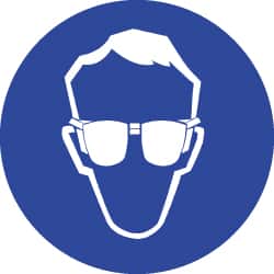 NMC - ISO Label - White & Blue, 4" Long x 4" High, Sign Muscle Finish - Benchmark Tooling