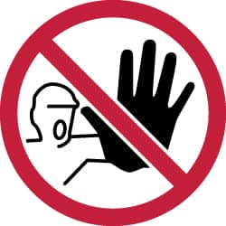 NMC - ISO Label - Black, Red & White, 4" Long x 4" High, Sign Muscle Finish - Benchmark Tooling