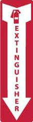NMC - Extinguisher, Pressure Sensitive Vinyl Fire Sign - 4" Wide x 12" High - Benchmark Tooling