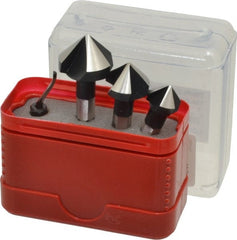 Vargus - 4 Piece, 1/2 to 13/16" Head Diam, Single End Countersink Set - Benchmark Tooling