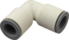 Parker - 1/2" OD, Bio-Sourced Nylon 11 Push-to-Connect Union Elbow - 160 Max psi, White - Benchmark Tooling
