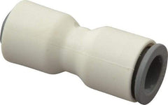 Parker - 1/4 x 3/8" OD, Bio-Sourced Nylon 11 Push-to-Connect Union - 230 Max psi, White - Benchmark Tooling