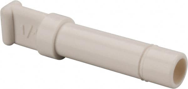 Parker - 1/4" OD, Bio-Sourced Nylon 11 Push-to-Connect Plug - 230 Max psi, White - Benchmark Tooling