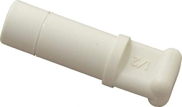 Parker - 1/2" OD, Bio-Sourced Nylon 11 Push-to-Connect Plug - 160 Max psi, White - Benchmark Tooling