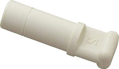 Parker - 1/2" OD, Bio-Sourced Nylon 11 Push-to-Connect Plug - 160 Max psi, White - Benchmark Tooling