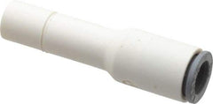 Parker - 1/4 x 5/16" OD, Bio-Sourced Nylon 11 Push-to-Connect Plug-In Reducer - 230 Max psi, 5/16" Stem Diam, White - Benchmark Tooling