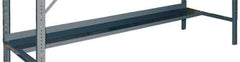 Durham - Steel Straight Edge Workbench & Workstation Shelf - 12" Deep, 1-1/2" High, Use with Durham 120" Folding Leg Workbenches - Benchmark Tooling