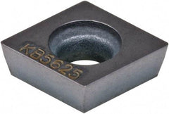 Kennametal - CPGW32.51 EFWC Grade KB1345 PCBN Turning Insert - Uncoated, 80° Diamond, 3/8" Inscr Circle, 5/32" Thick, 1/64" Corner Radius - Benchmark Tooling