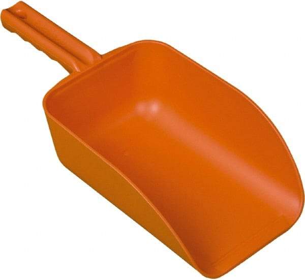 Remco - 82 oz Orange Polypropylene Flat Bottom Scoop - 5.9" Wide x 3.3" Deep Bowl, 15.1" OAL - Benchmark Tooling