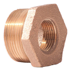 Merit Brass - Brass & Chrome Pipe Fittings Type: Hex Bushing Fitting Size: 1-1/2 x 1 - Benchmark Tooling