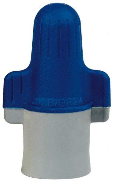 3M - 4, 14 to 2, 6 AWG, 600 Volt, Flame Retardant, Wing Twist on Wire Connector - Blue & Gray, 221°F - Benchmark Tooling