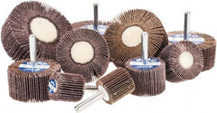 Merit Abrasives - 10 Piece Flap Wheel Kit - Contains Wheels Mounted on 1/4" Shank - Benchmark Tooling