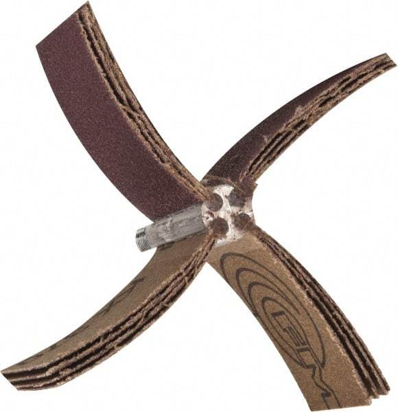 Merit Abrasives - 60 Grit, Coated, Aluminum Oxide Bore Polisher - Medium Grade, 15,000 RPM, Polishes Bores with 2-1/2 to 3" Diam - Benchmark Tooling