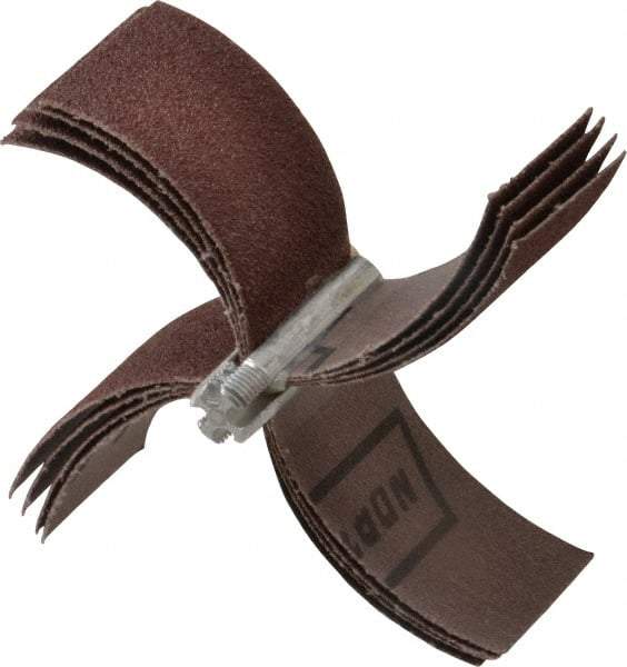 Merit Abrasives - 60 Grit, Coated, Aluminum Oxide Bore Polisher - Medium Grade, 10,000 RPM, Polishes Bores with 3-1/8 to 4" Diam - Benchmark Tooling