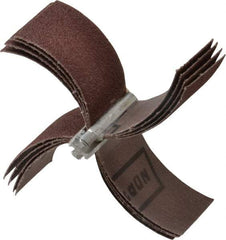 Merit Abrasives - 60 Grit, Coated, Aluminum Oxide Bore Polisher - Medium Grade, 10,000 RPM, Polishes Bores with 3-1/8 to 4" Diam - Benchmark Tooling