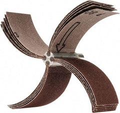 Merit Abrasives - 80 Grit, Coated, Aluminum Oxide Bore Polisher - Medium Grade, 10,000 RPM, Polishes Bores with 3-1/8 to 4" Diam - Benchmark Tooling