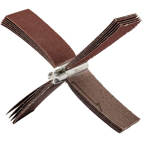 Merit Abrasives - 240 Grit, Coated, Aluminum Oxide Bore Polisher - Very Fine Grade, 10,000 RPM, Polishes Bores with 3-1/8 to 4" Diam - Benchmark Tooling