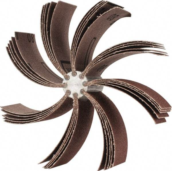 Merit Abrasives - 80 Grit, Coated, Aluminum Oxide Bore Polisher - Medium Grade, 8,000 RPM, Polishes Bores with 4-1/4 to 5-1/4" Diam - Benchmark Tooling