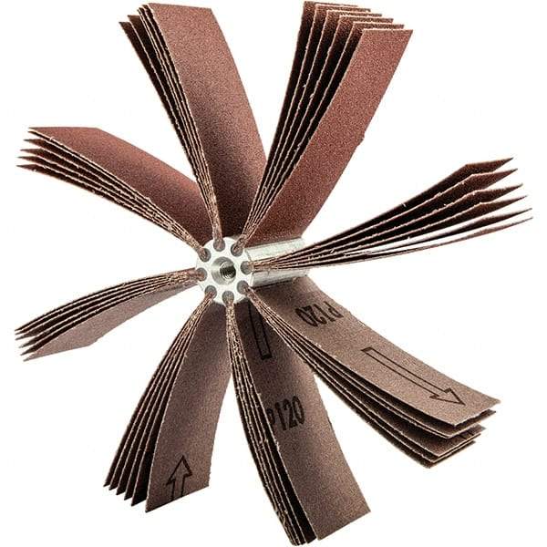 Merit Abrasives - 240 Grit, Coated, Aluminum Oxide Bore Polisher - Very Fine Grade, 8,000 RPM, Polishes Bores with 5-1/4 to 5-7/8" Diam - Benchmark Tooling