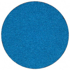Merit Abrasives - 2" Disc Diam, 60 Grit, Zirconia Alumina Quick Change Disc - Type R Attaching System, Coated, Blue, Medium Grade, 30,000 RPM - Benchmark Tooling