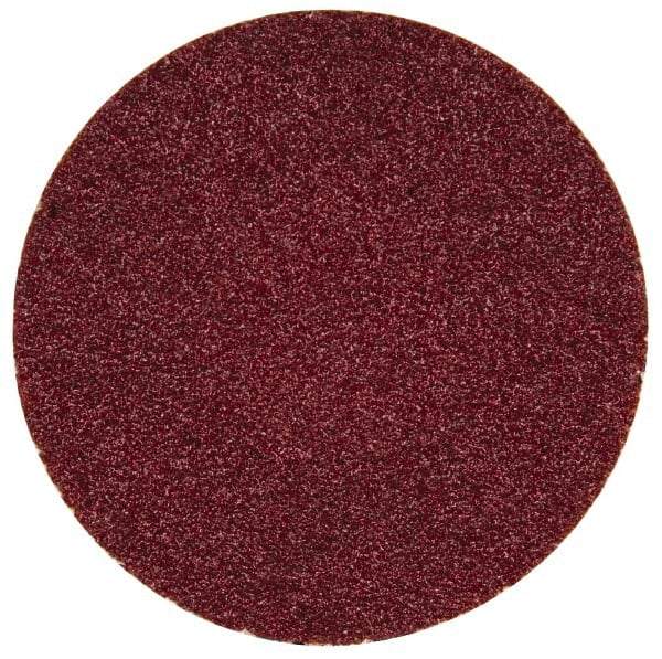 Merit Abrasives - 1-1/2" Disc Diam, 100 Grit, Zirconia Alumina Quick Change Disc - Type R Attaching System, Coated, Blue, Fine Grade, 30,000 RPM - Benchmark Tooling