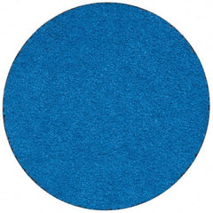 Merit Abrasives - 3" Disc Diam, 50 Grit, Zirconia Alumina Quick Change Disc - Type R Attaching System, Coated, Blue, Coarse Grade, 20,000 RPM - Benchmark Tooling