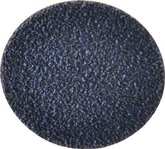 Merit Abrasives - 2" Disc Diam, 36 Grit, Zirconia Alumina Quick Change Disc - Type R Attaching System, Coated, Blue, Very Coarse Grade, 30,000 RPM - Benchmark Tooling