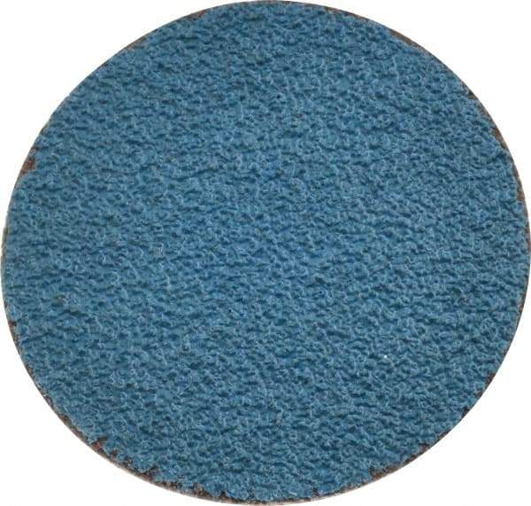 Merit Abrasives - 1-1/2" Disc Diam, 60 Grit, Zirconia Alumina Quick Change Disc - Type R Attaching System, Coated, Blue, Medium Grade, 30,000 RPM - Benchmark Tooling