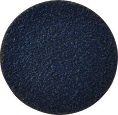 Merit Abrasives - 2" Disc Diam, 40 Grit, Zirconia Alumina Quick Change Disc - Type R Attaching System, Coated, Blue, Coarse Grade, 30,000 RPM - Benchmark Tooling