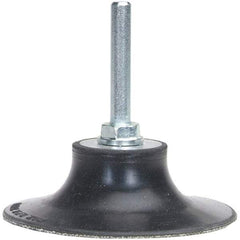 Merit Abrasives - 3" Diam Quick-Change Type S Disc Backing Pad - 1/4" Shank Diam, Soft Density, 20,000 RPM, Power-Lock Type 2 Compatible - Benchmark Tooling
