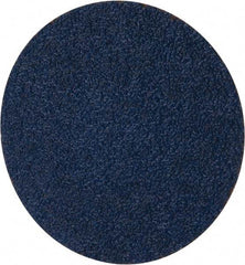 Merit Abrasives - 3" Disc Diam, 40 Grit, Zirconia Alumina Quick Change Disc - Type R Attaching System, Coated, Blue, Coarse Grade, 20,000 RPM - Benchmark Tooling