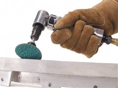 Merit Abrasives - 1-1/2" Disc Diam, 36 Grit, Zirconia Alumina Quick Change Disc - Type S Attaching System, Coated, Blue, Very Coarse Grade, 30,000 RPM, R801 Series - Benchmark Tooling