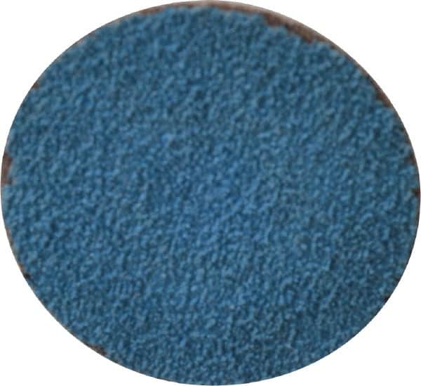 Merit Abrasives - 1-1/2" Disc Diam, 60 Grit, Zirconia Alumina Quick Change Disc - Type S Attaching System, Coated, Blue, Medium Grade, 30,000 RPM - Benchmark Tooling