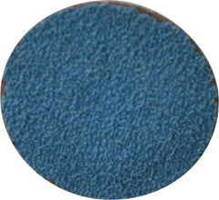 Merit Abrasives - 1-1/2" Disc Diam, 60 Grit, Zirconia Alumina Quick Change Disc - Type S Attaching System, Coated, Blue, Medium Grade, 30,000 RPM - Benchmark Tooling