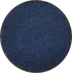 Merit Abrasives - 1-1/2" Disc Diam, 80 Grit, Zirconia Alumina Quick Change Disc - Type S Attaching System, Coated, Blue, Medium Grade, 30,000 RPM - Benchmark Tooling
