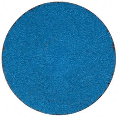 Merit Abrasives - 2" Disc Diam, 80 Grit, Zirconia Alumina Quick Change Disc - Type S Attaching System, Coated, Blue, Medium Grade, 30,000 RPM - Benchmark Tooling