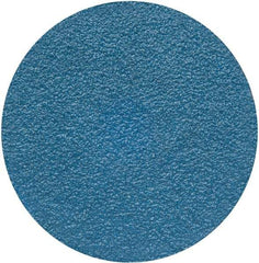 Merit Abrasives - 3" Disc Diam, 50 Grit, Zirconia Alumina Quick Change Disc - Type S Attaching System, Coated, Blue, Coarse Grade, 20,000 RPM - Benchmark Tooling