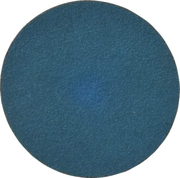 Merit Abrasives - 3" Disc Diam, 60 Grit, Zirconia Alumina Quick Change Disc - Type S Attaching System, Coated, Blue, Medium Grade, 20,000 RPM - Benchmark Tooling