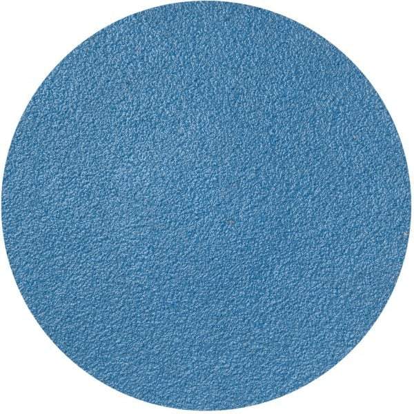 Merit Abrasives - 3" Disc Diam, 80 Grit, Zirconia Alumina Quick Change Disc - Type R Attaching System, Coated, Blue, Medium Grade, 20,000 RPM - Benchmark Tooling