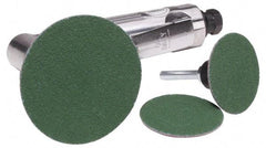 Merit Abrasives - 1" Disc Diam, 80 Grit, Zirconia Alumina Quick Change Disc - Type R Attaching System, Coated, Green, Medium Grade, 40,000 RPM, R801 Series - Benchmark Tooling