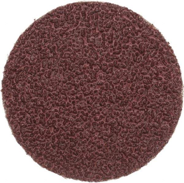 Merit Abrasives - 2" Diam, 36 Grit Aluminum Oxide Adhesive PSA Disc - Very Coarse, Black, Cloth Backing, Flexible - Benchmark Tooling