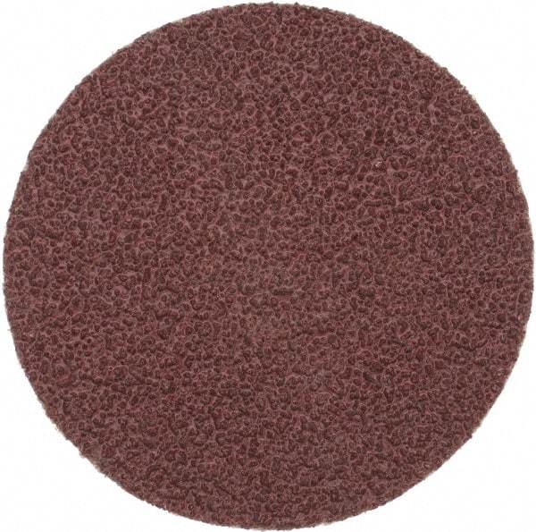Merit Abrasives - 3" Diam, 36 Grit Aluminum Oxide Adhesive PSA Disc - Very Coarse, Black, Cloth Backing, Flexible - Benchmark Tooling