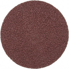 Merit Abrasives - 3" Diam, 36 Grit Aluminum Oxide Adhesive PSA Disc - Very Coarse, Black, Cloth Backing, Flexible - Benchmark Tooling