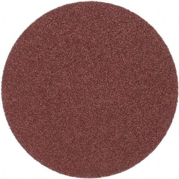 Merit Abrasives - 6" Diam, 36 Grit Aluminum Oxide Adhesive PSA Disc - Very Coarse, Black, Cloth Backing, Flexible - Benchmark Tooling