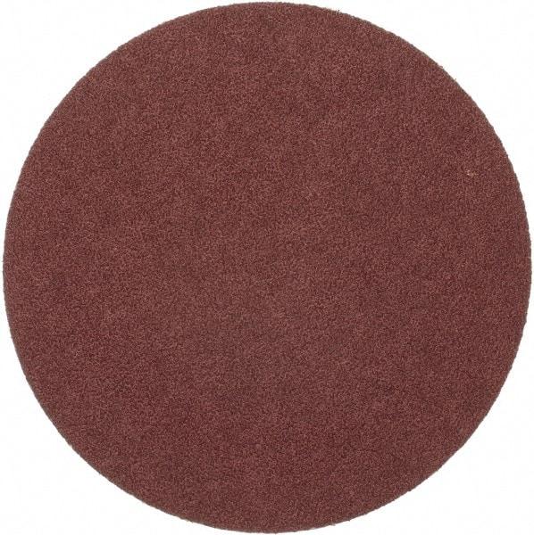 Merit Abrasives - 8" Diam, 36 Grit Aluminum Oxide Adhesive PSA Disc - Very Coarse, Black, Cloth Backing, Flexible - Benchmark Tooling