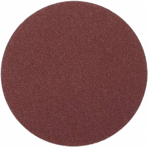 Merit Abrasives - 8" Diam, 40 Grit Aluminum Oxide Adhesive PSA Disc - Very Coarse, Black, Cloth Backing, Flexible - Benchmark Tooling